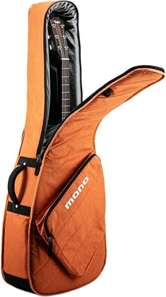 Mono M80 Acoustic Guitar Sleeve 2.0, Orange, Angled Side