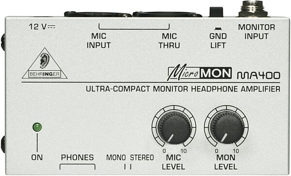 Behringer MA400 MicroMON Monitor Headphone Amplifier, Front