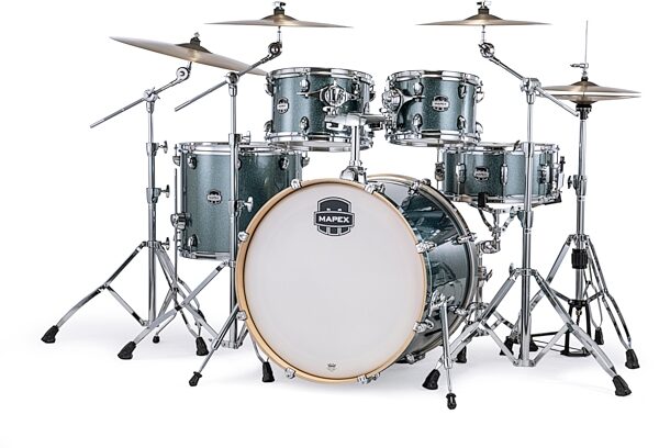 Mapex MA529SF Mars Rock Drum Shell Kit, 5-Piece, Twilight Sparkle, Action Position Back