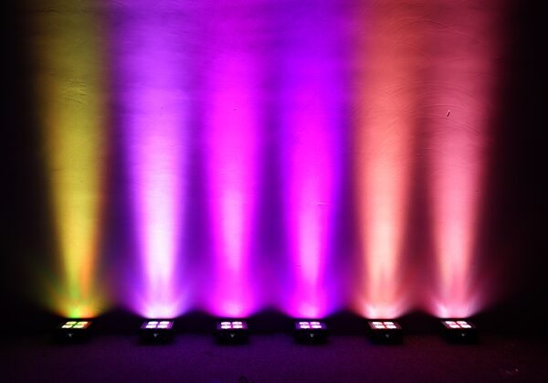 JMAZ MAD PAR 4IP Battery-Powered Outdoor LED Uplight, 6-Pack, Action Position Back