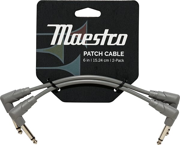 Maestro Patch Cables, Grey, 2-Pack, Action Position Back