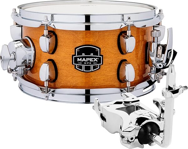 Mapex MPX Maple/Poplar Hybrid Snare, Natural, 10x5.5 inch, with Mount and Clamp, pack
