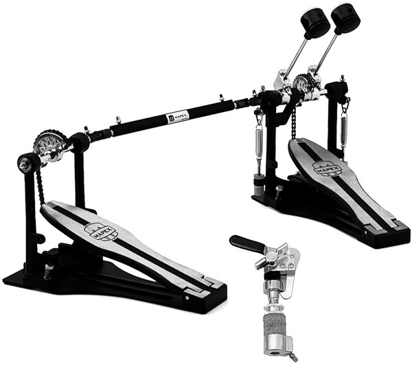 Mapex P400TW Double Bass Drum Pedal with Duo-Tone Beaters, pack