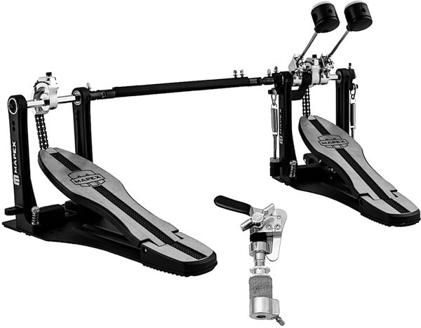 Mapex Mars 600 Black Double Bass Drum Pedal, With Drop Clutch, pack