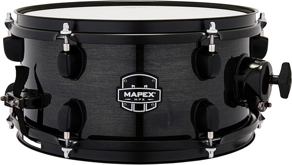 Mapex MPX Maple/Poplar Hybrid Snare, Transparent Black, 12x6 inch, Action Position Back