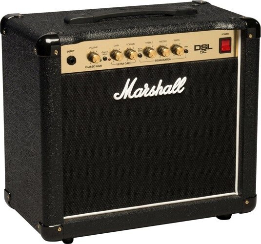 Marshall DSL5C Dual Super Lead Valve Guitar Combo Amplifier (5 Watts, 1x10"), Left