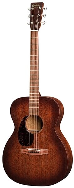 Martin 000-15M Burst Left-Handed Acoustic Guitar (with Case), Angle