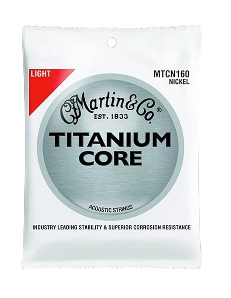 Martin MTCN160 Titanium Core Acoustic Strings, Light, Main