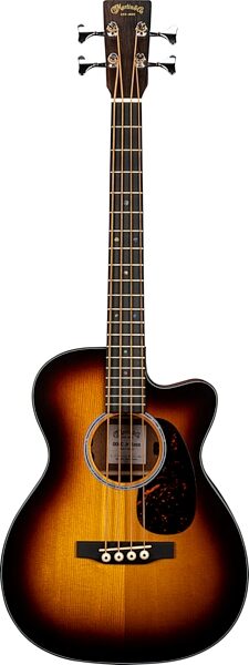Martin 000C Junior E Acoustic-Electric Bass (with Soft Case), Burst, Action Position Back