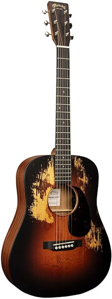 Martin D Junior E StreetLegend Burst Acoustic Guitar (with Soft Case), New, Action Position Back