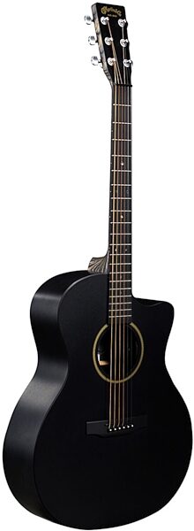 Martin GPC-X1E Acoustic Electric Guitar (with Soft Case), Black, Action Position Back