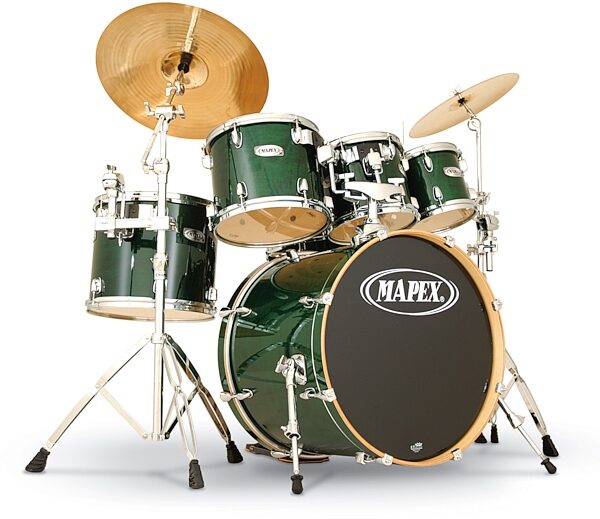 Mapex MB5225T M Birch Fusion 5-Piece Drum Kit, Emerald Green