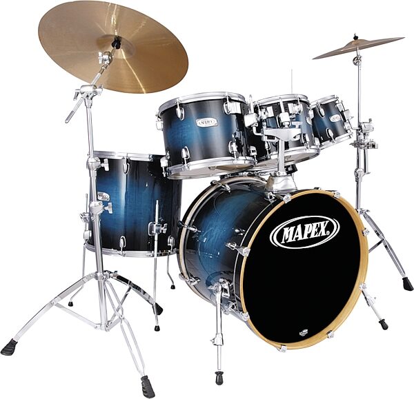 Mapex MB5255A M Birch Standard 5-Piece Drum Kit, Black Forest Sapphire
