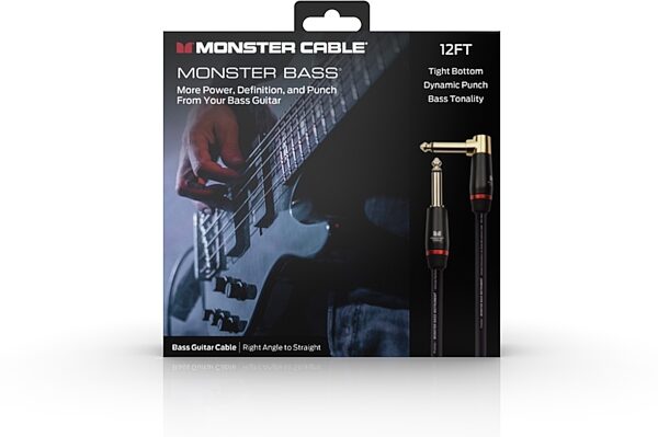 Monster Prolink Bass Instrument Cable, Right-Angle to Straight, Main