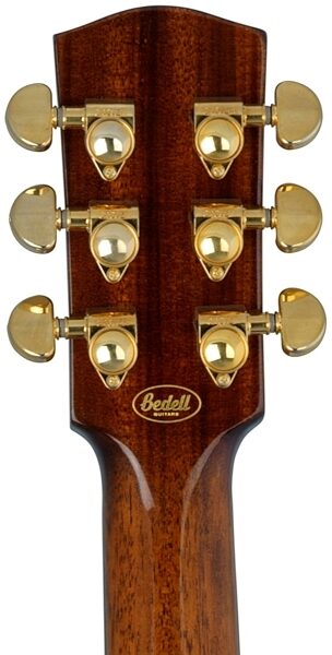 Bedell MBCE-28-G Performance Plus Orchestra Acoustic-Electric Guitar (with Gig Bag), Headstock Back