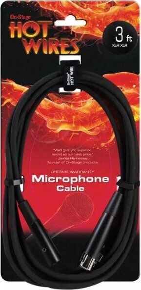 Hot Wires XLR Microphone Cable, 3 foot, Main