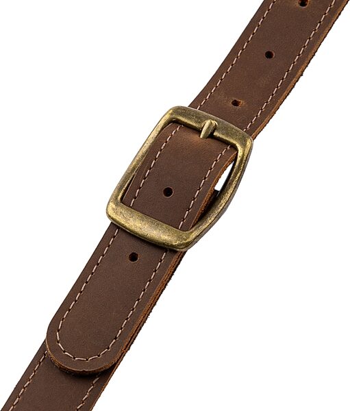 Levy's MCH11APX Apex Series Leather Guitar Strap, Brown, Action Position Back