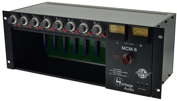 Heritage Audio MCM8 500 Series Rack with Analog Summing Mixer, 10-Channel, Alt