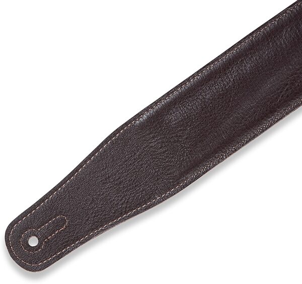 Levy's Amped Tweed Leather Guitar Strap, Action Position Back