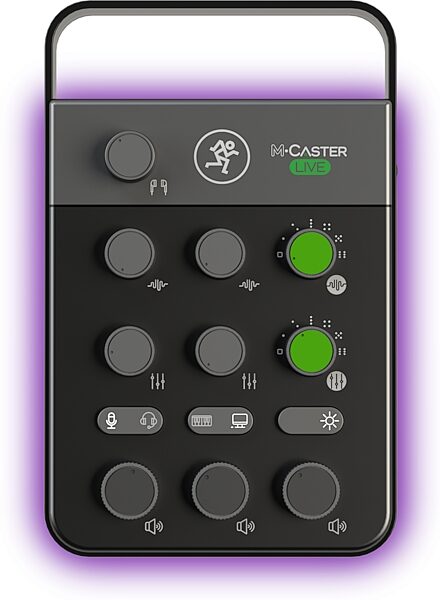 Mackie M-Caster Live Portable Livestreaming Mixer, Black, Action Position Back