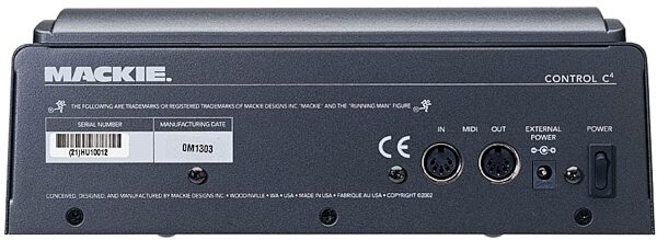 Mackie Control C4 Plug-In And Virtual Instrument Controller, Rear