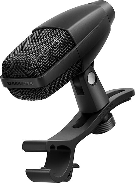 Sennheiser MD 421 Kompakt Dynamic Cardioid Microphone, With MZH Drum Clamp, Action Position Back