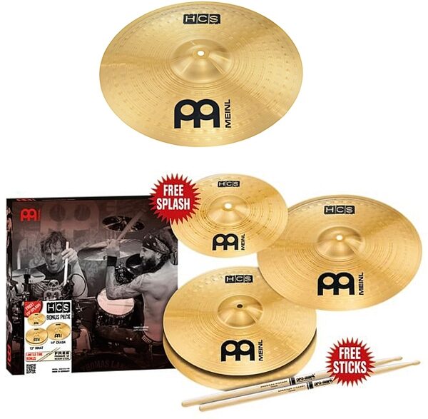 Meinl Percussion HCS Cymbal Package with 13" Hi-Hats, crash