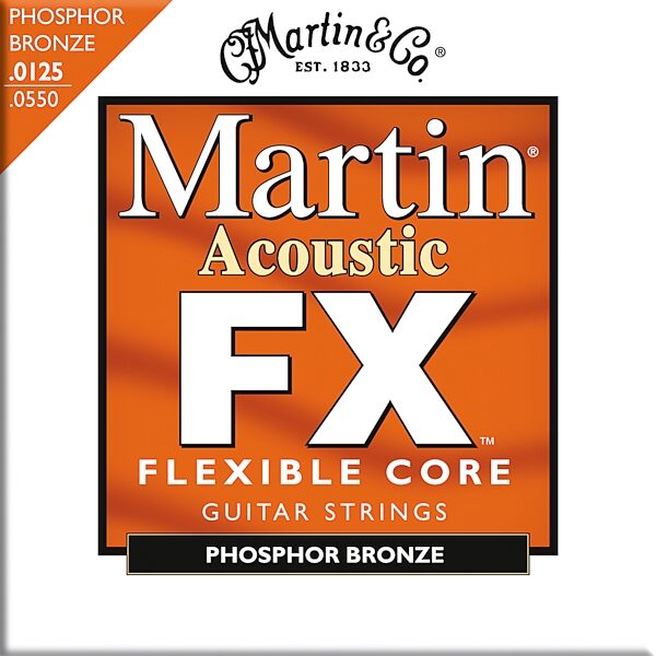 Martin FX 92/8 Phosphor Bronze Acoustic Guitar Strings, MFX745