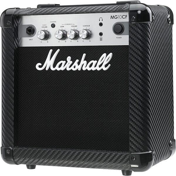 Marshall MG10CF Carbon Fiber Guitar Combo Amplifier (10 Watts, 1x6.5"), Left