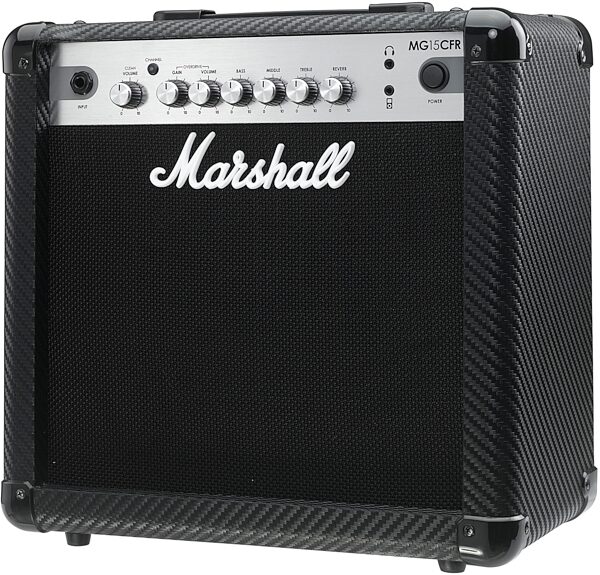 Marshall MG15CFR Carbon Fiber Guitar Combo Amplifier (15 Watts, 1x8"), Left