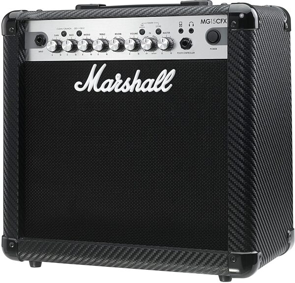 Marshall MG15CFX Carbon Fiber Guitar Combo Amplifier (15 Watts, 1x8"), Left