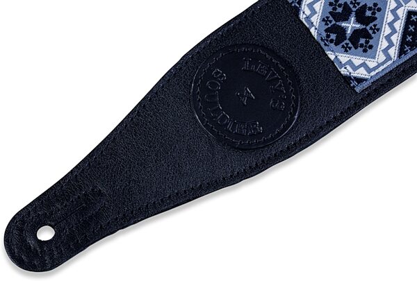 Levy's MG17SL Garment Leather Guitar Strap, Detail Side