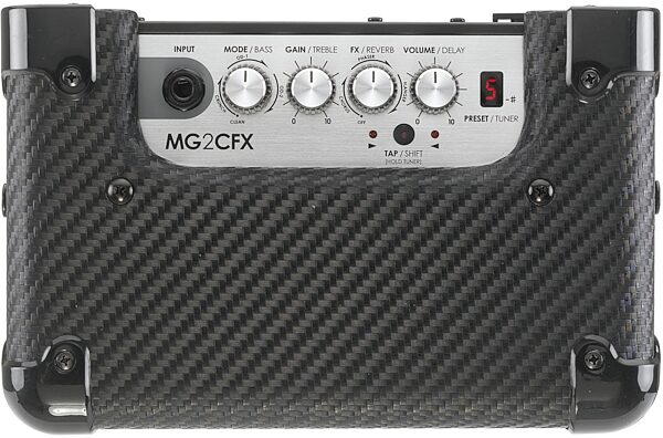 Marshall MG2FX Carbon Fiber Battery-Powered Guitar Combo Amplifier, 2 Watts, Top