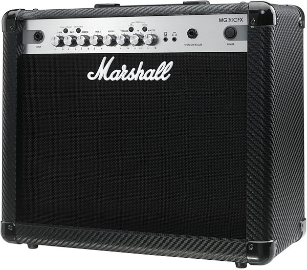 Marshall MG30CFX Carbon Fiber Guitar Combo Amplifier (30 Watts, 1x10"), Left