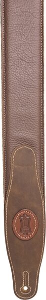 Levy's Padded Garment Leather Guitar Strap, Brown Green, 2.5 inch, MGS80CS-BRN-GRN, Action Position Back