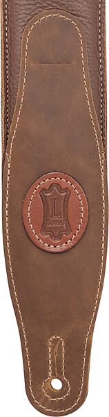 Levy's Padded Garment Leather Guitar Strap, Brown Green, 2.5 inch, MGS80CS-BRN-GRN, Action Position Back