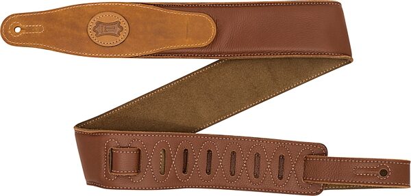 Levy's Padded Garment Leather Guitar Strap, Tan Sand, 2.5 inch, MGS80CS-TAN-SND, Action Position Back