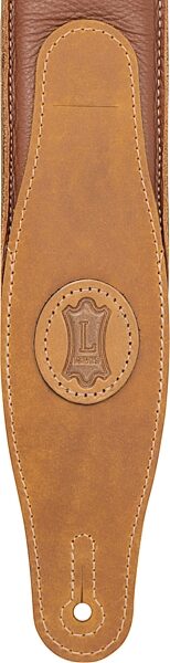 Levy's Padded Garment Leather Guitar Strap, Tan Sand, 2.5 inch, MGS80CS-TAN-SND, Action Position Back