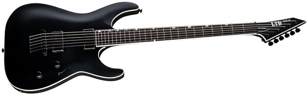 ESP LTD MH-1000B Baritone Electric Guitar, Black Satin, Scratch and Dent, view