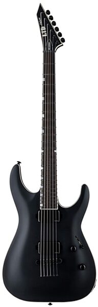 ESP LTD MH-1000B Baritone Electric Guitar, Black Satin, main
