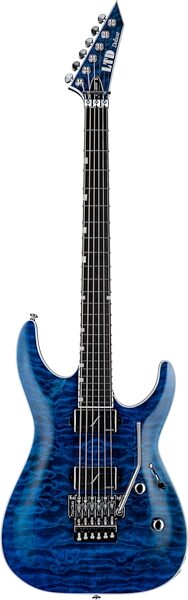 ESP LTD MH-1000 QM Electric Guitar, Black Ocean, Action Position Back