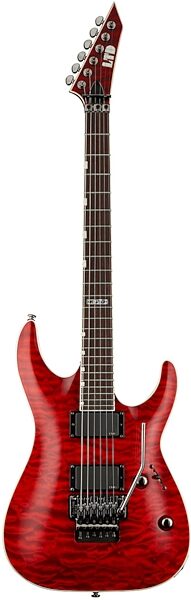 ESP LTD MH401QM Electric Guitar, See Thru Red