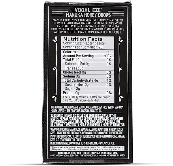 Vocal Eze Drops (20-Pack), Aniseed, Main Back
