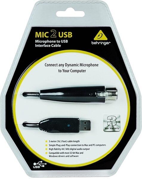 Behringer Microphone to USB Interface Cable, View 1