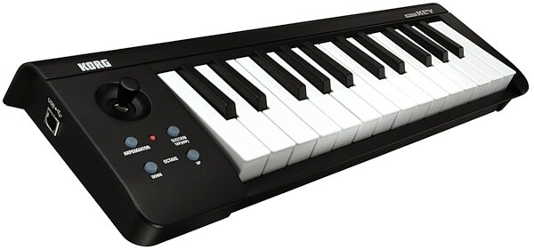 Korg microKEY25 USB MIDI Keyboard, 25-Key, Angle