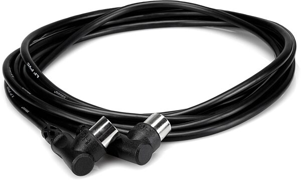 Hosa Standard MIDI Cable, Right Angle Ends, 5 foot, MID-305RR, Detail Side