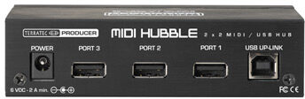 Terratec MIDI Hubble 2x2 MIDI Interface and USB Hub, Back