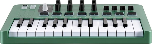 Arturia MiniLab 3 USB MIDI Keyboard Controller, Mint, Action Position Back