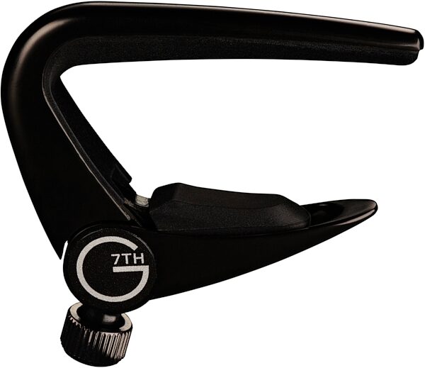 G7th Newport 6-String Guitar Capo, Black, Action Position Front