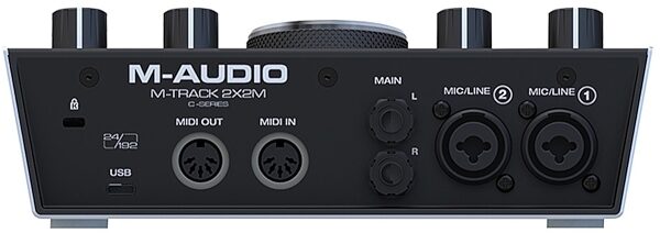 M-Audio M-Track 2X2M USB Audio/MIDI Interface, Rear